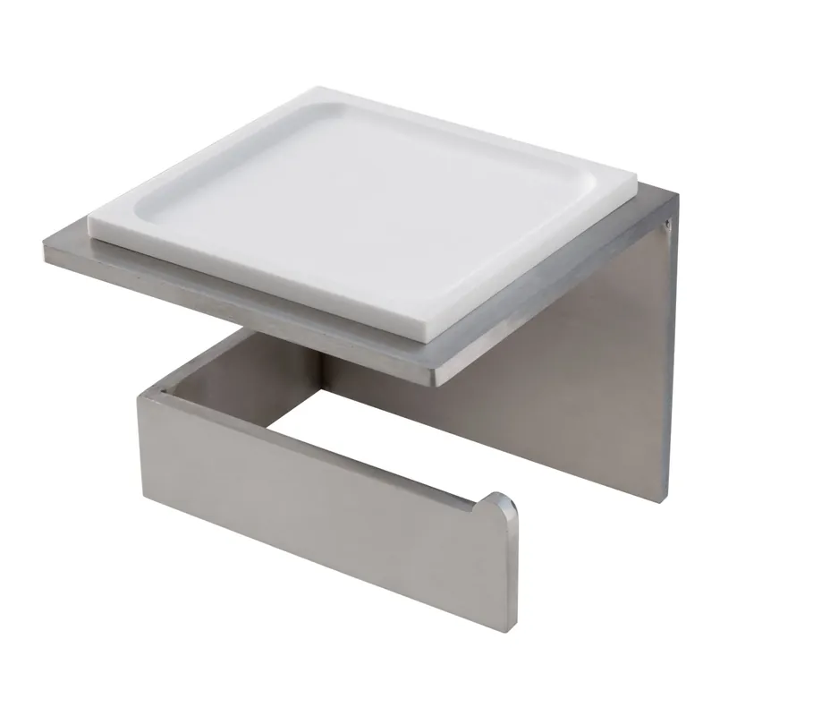 Di Tendenza Treemme 5mm IT9059ISZZZZ portarotolo con portaoggetti bianco inox satinato