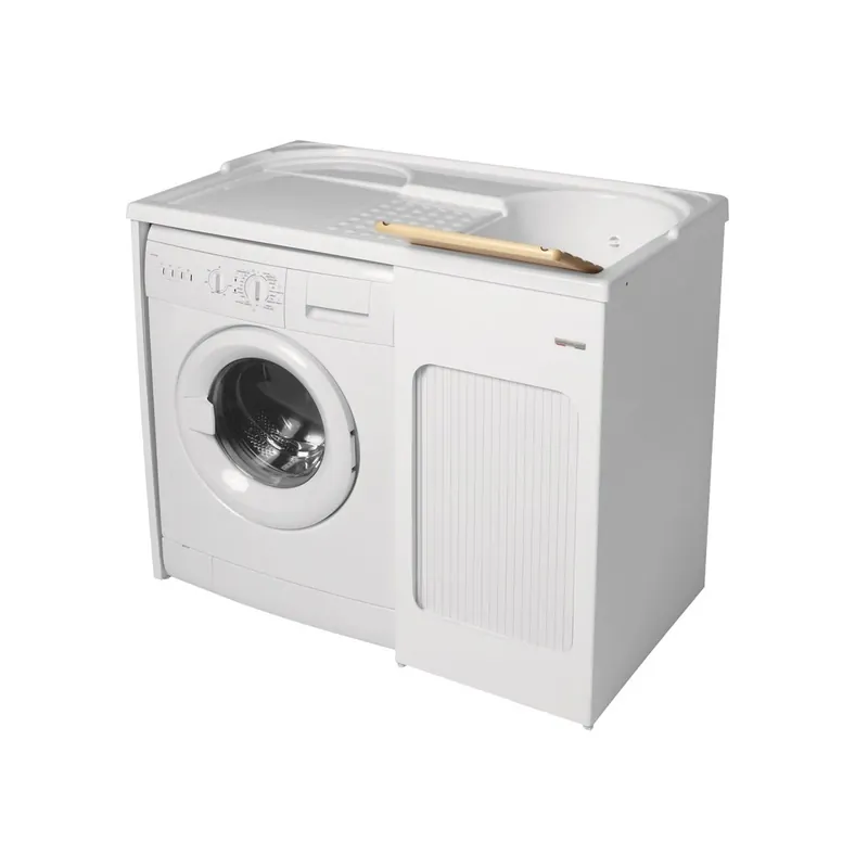 Colavene Lavacril lavatoio 106x60 lavatrice a sinistra con serrandina abs metacrilato bianco Promozione Esclusiva