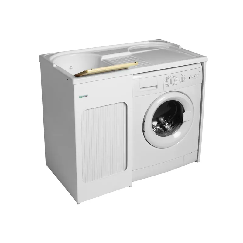 Colavene Lavacril lavatoio 106x60 lavatrice a destra con serrandina in abs metacrilato bianco Ultima Occasione
