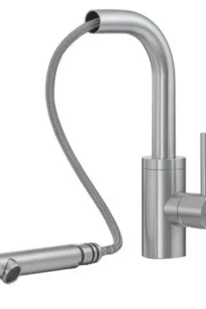 Affare Treemme 40mm IT1343IS40ZZ miscelatore da cucina con bocca estraibile girevole inox satinato