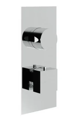 Compra Adesso Treemme Q30 RWIT8A46CC23 miscelatore doccia quadro termostatico incasso con deviatore 2 uscite senza parte incasso cromo