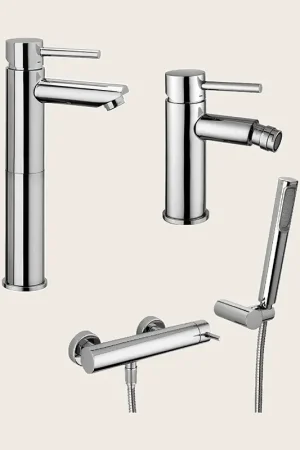 Acquista Ora Paffoni stick set miscelatori lavabo alto bidet senza scarico e doccia esterno cromo
