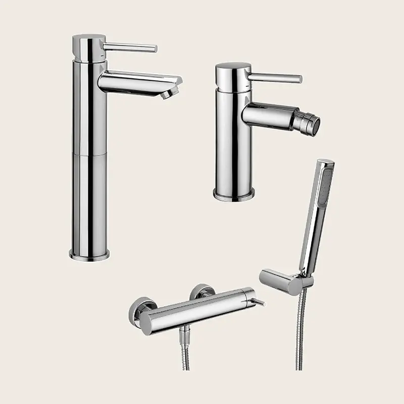 Acquista Ora Paffoni stick set miscelatori lavabo alto bidet senza scarico e doccia esterno cromo