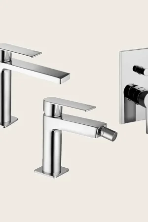 Compra Oggi Stesso Paffoni Tango set Miscelatori Lavabo Bidet e Doccia 2 vie deviatore a pulsante Cromo