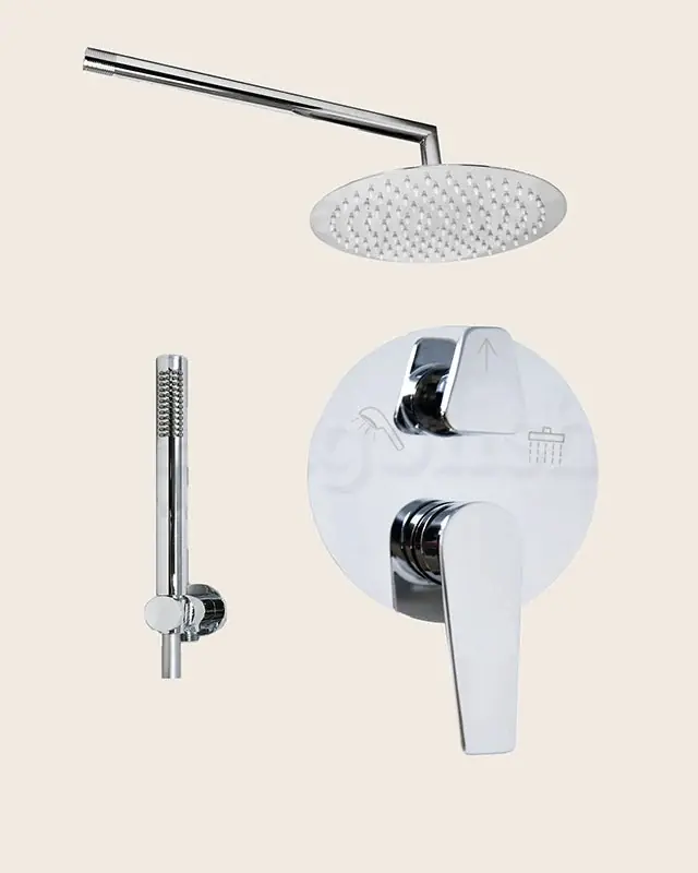 Promo Stagionale Set miscelatore doccia con soffione 25 cm slim doccetta cromo Smart