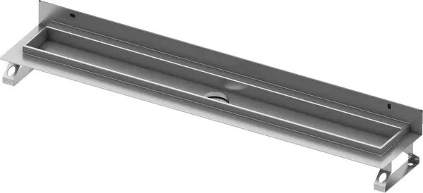 Nuova Collezione Tece TECEdrainline 601201 canalina doccia lineare con flangia rialzata a parete e nastro sigillante Seal System 1200 mm