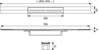 Novità Tece Tecedrainprofile 671000 profilo doccia 1000mm acciaio inox satinato
