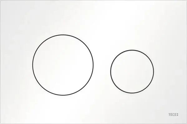 Tece TECEloop placca di comando in plastica tecnologia a doppio scarico bianco opaco Must-Have