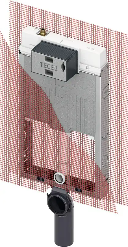 Spedizione Espresso Tece TECEbox modulo WC con cassetta Octa II 8 cm per WC sospeso altezza di montaggio 1075 mm