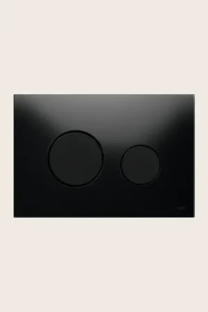 Vendita Finale Tece teceloop 9240657 placca wc 2 pulsanti in vetro nero con tasti tondi neri