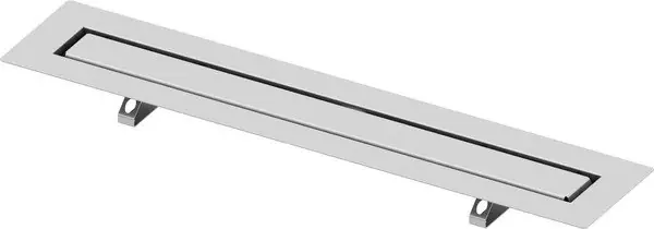 Non Perdere Tece TECEdrainline stone canalina doccia lineare 90 cm filo pavimento per pietra naturale con fascia sigillante Seal System e inserto piastrellabile acciaio inox lucido
