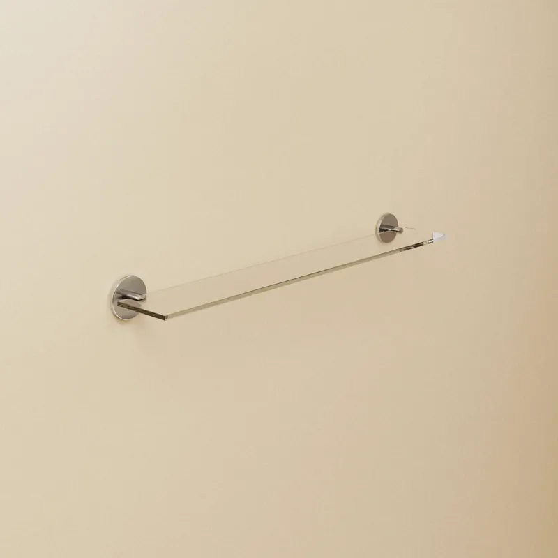 Cosmic duo round mensola 60 cm bagno in vetro e cromo 2620145 Reso Gratuito