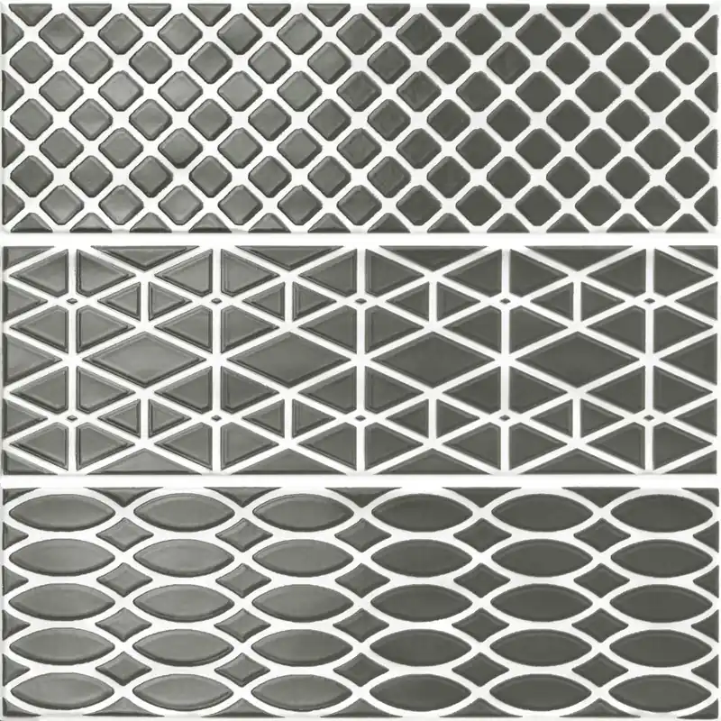 Prezzo Di Fabbrica Rivestimento decoro 10x30 in pasta bianca 7,5mm antracite glossy Ragno Brick
