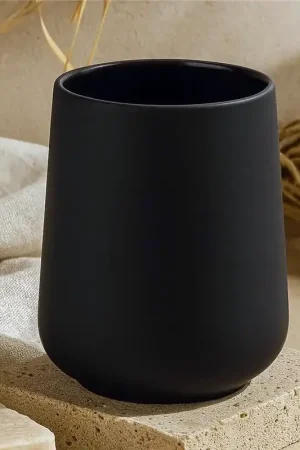 Bicchiere portaspazzolini in gres soft touch nero Zone denmark nova one Offerta Del Giorno