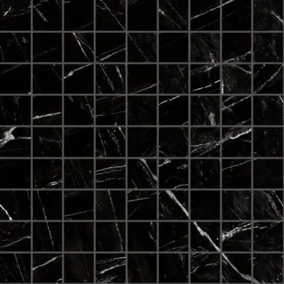 Promozione Pavimento rivestimento mosaico 30x30 in gres fine porcellanato 10mm sky black glossy Ragno Incanto