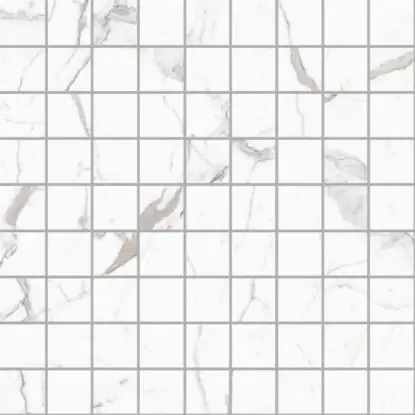 Pavimento rivestimento mosaico 30x30 in gres fine porcellanato 10mm statuario venato Ragno Incanto Consegna Rapida