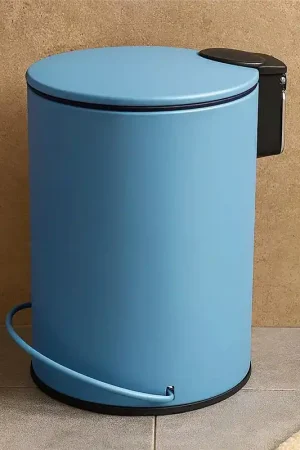 Subito Disponibile Pattumiera 3 L soft close in acciaio blu pastello Color