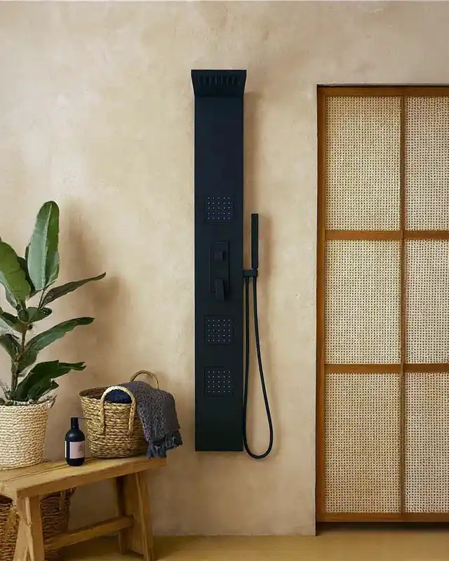 Novità Pannello doccia idromassaggio Ibiza quadro in alluminio nero