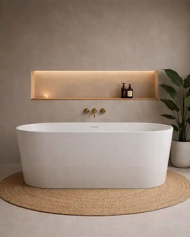Ultimissimo Modello Vasca 170x80 Brooklyn freestanding in acrilico bianco lucido