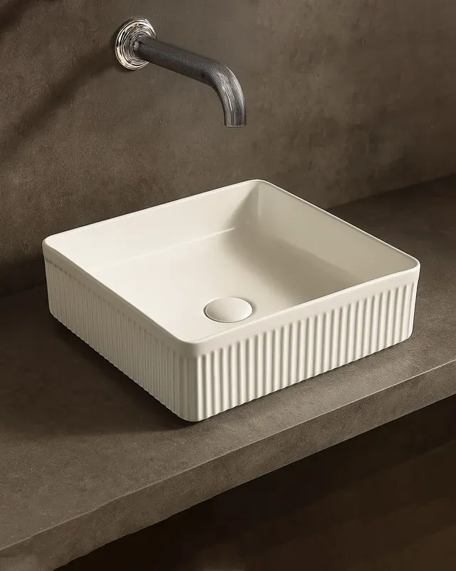 Promo Stagionale Lavabo 40x40 Roma cannettato da appoggio bianco lucido