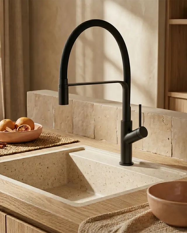 Compra Online Miscelatore cucina flessibile Imola nero opaco