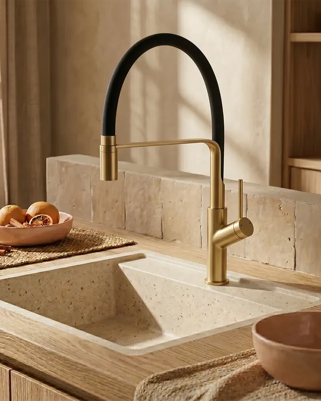 Must-Have Miscelatore cucina flessibile Imola oro spazzolato
