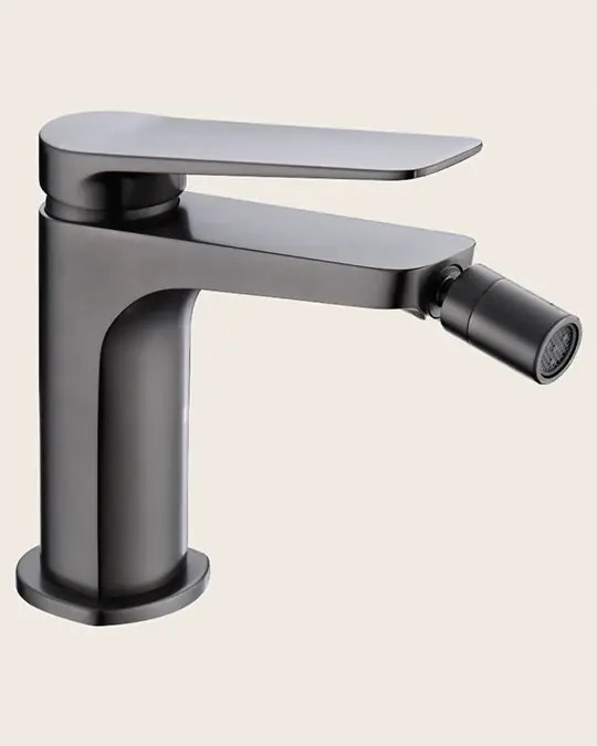 Miscelatore bidet senza scarico in ottone grigio metallico Momo Ultime Pezzi