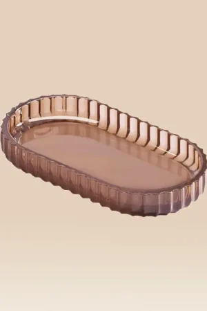 Bestseller Cosmic Lido vassoio 19x10 in cristallo ambar rose