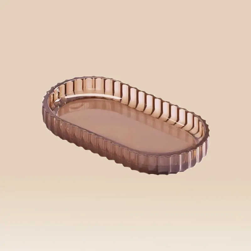 Bestseller Cosmic Lido vassoio 19x10 in cristallo ambar rose