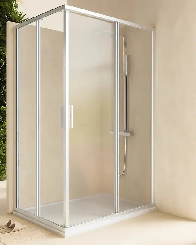 Ordina Subito Box doccia 100x120 Rio doppio scorrevole vetro 6 mm trasparente H 195 cromo