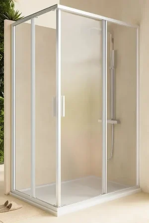 Acquista Ora Box doccia 90x120 Rio doppio scorrevole vetro 6 mm trasparente H 195 cromo
