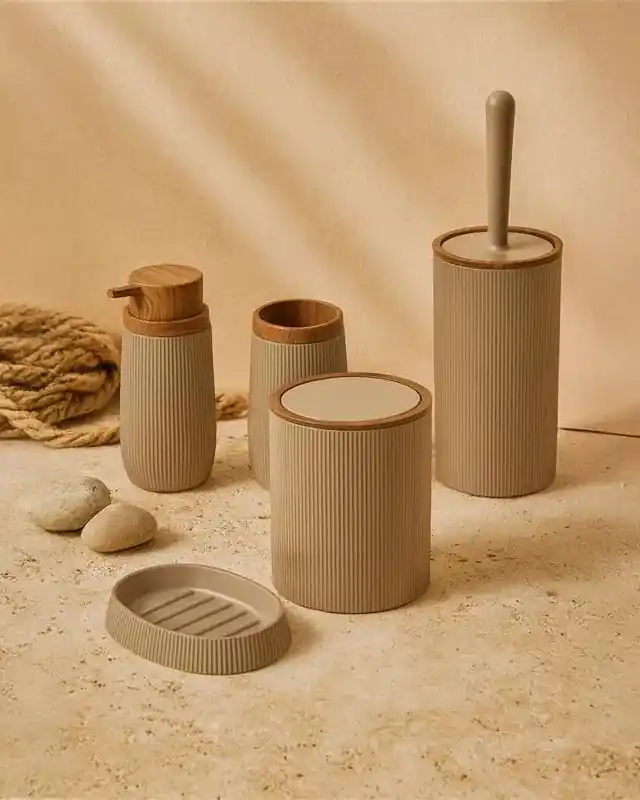 Occasione Set accessori bagno tortora 5pz London