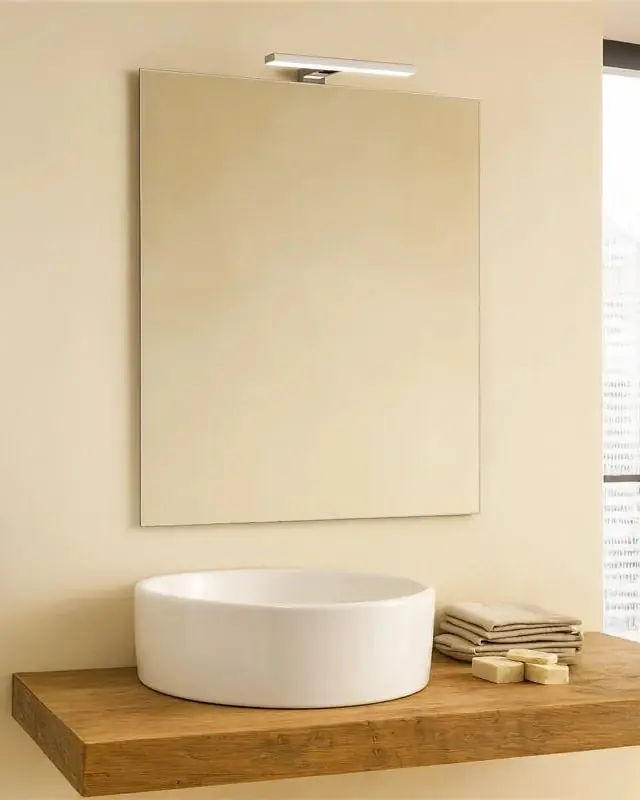 Specchio 110x70 reversibile con lampada slim Subito Disponibile