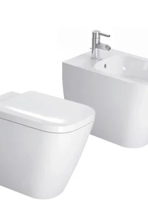 Promo Stagionale Duravit Happy D2 Coppia sanitari filo muro sedile rallentato bianco