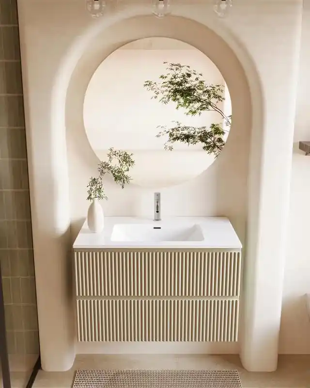 Prezzo Scontato Mobile bagno 80x46 sabbia opaco cannettato lavabo ceramica Teramo