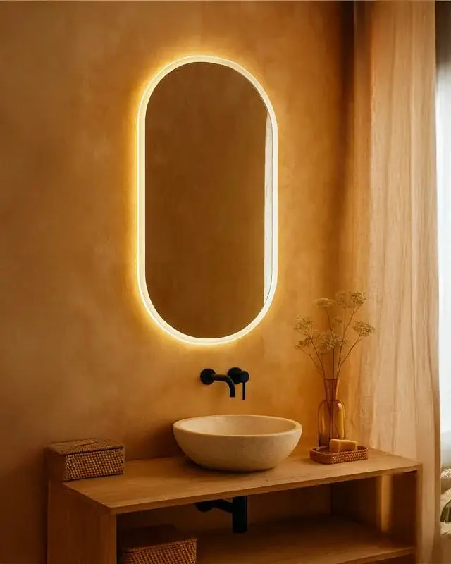 Specchio 101x53 retroilluminato led ovale Offerta Del Giorno