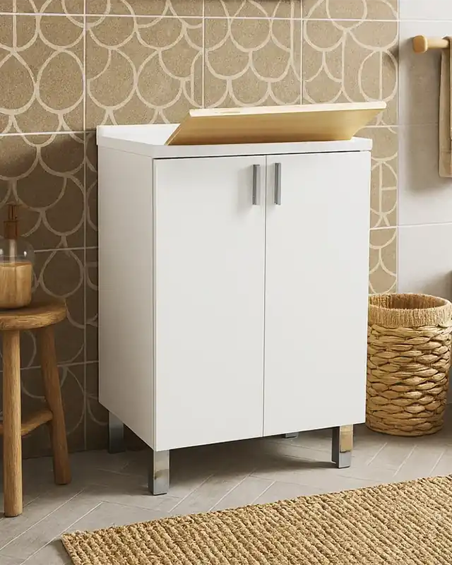 Saldi Lavatoio 60x50 bianco due ante e gocciolatoio