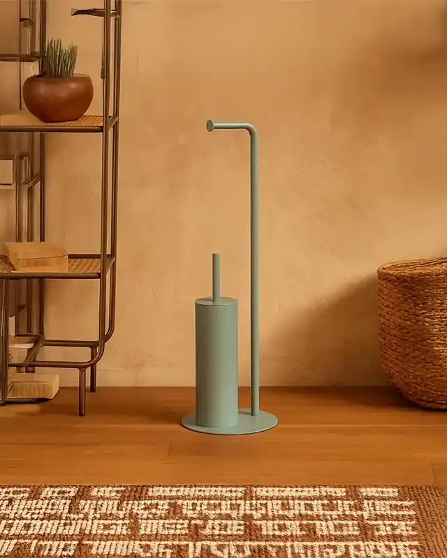 Novità Piantana portarotolo portascopino Verde acqua Taki