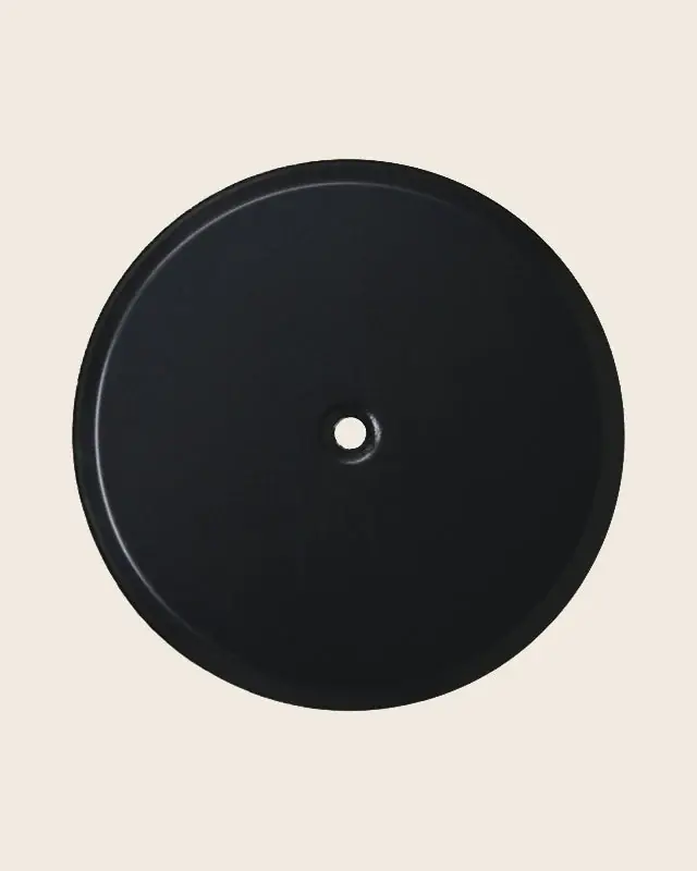 Piattello 14 cm tappo pozzetto nero opaco Ultime Pezzi