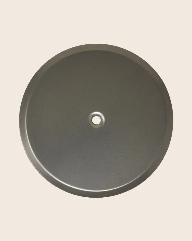 Economico Piattello 14 cm tappo pozzetto cromo nero satinato