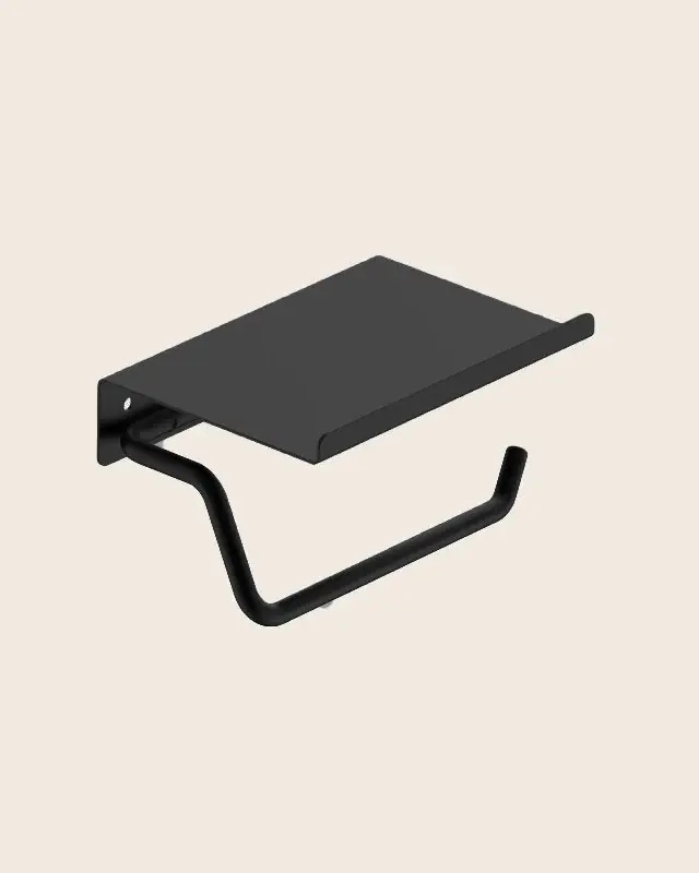 Affare Portarotolo con mensola nero opaco Minimal