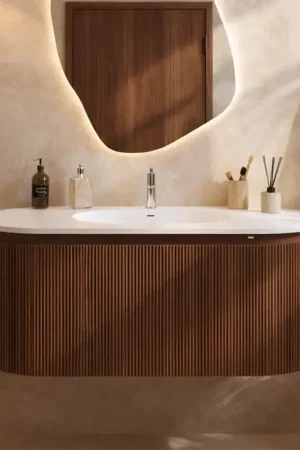Vendita Finale Mobile bagno 120x50 Siviglia cannettato quercia scuro lavabo opaco