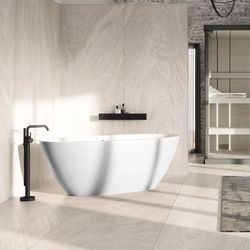 Affare Novellini Sand Vasca 160x78 bianco opaco freestanding con troppopieno
