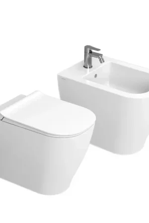 Prezzo Scontato Dolomite Coppia sanitari filomuro Mirto sedile rallentato bianco lucido