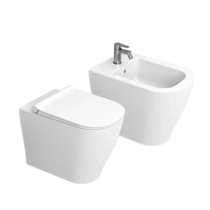 Prezzo Scontato Dolomite Coppia sanitari filomuro Mirto sedile rallentato bianco lucido