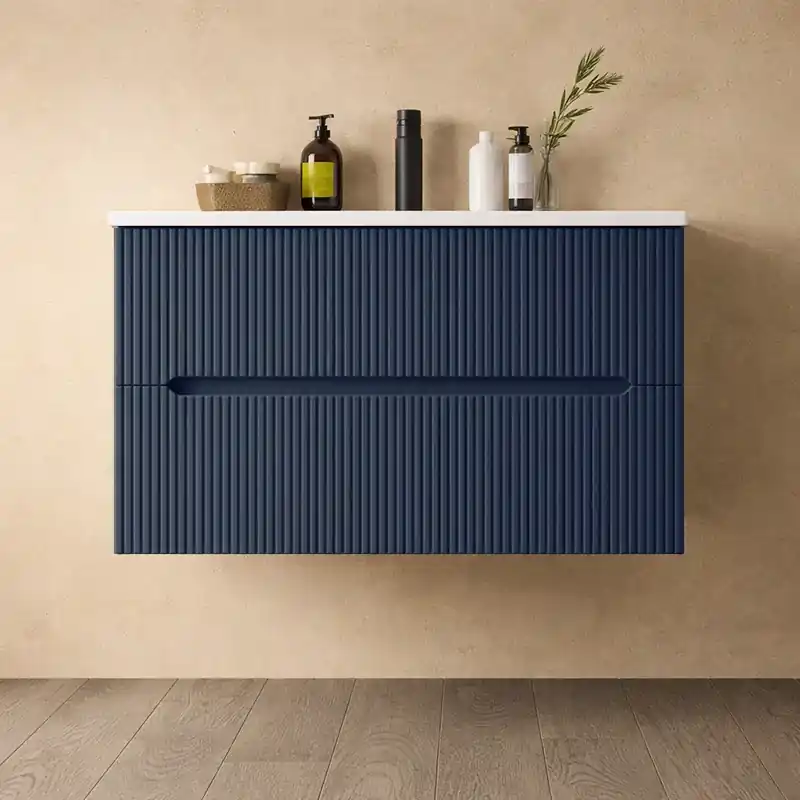 Super Prezzo Mobile bagno petrolio 60x46 cannettato Urbino con lavabo ceramica
