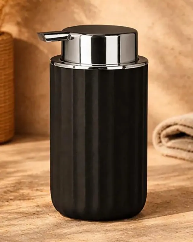 Direttamente Dal Produttore Dispenser sapone da appoggio in tpr nero