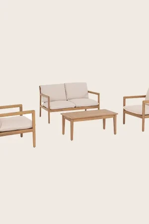 Andrea Bizzotto Danubio salotto outdoor in legno acacia con cuscini Di Tendenza