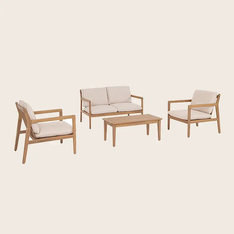 Andrea Bizzotto Danubio salotto outdoor in legno acacia con cuscini Di Tendenza