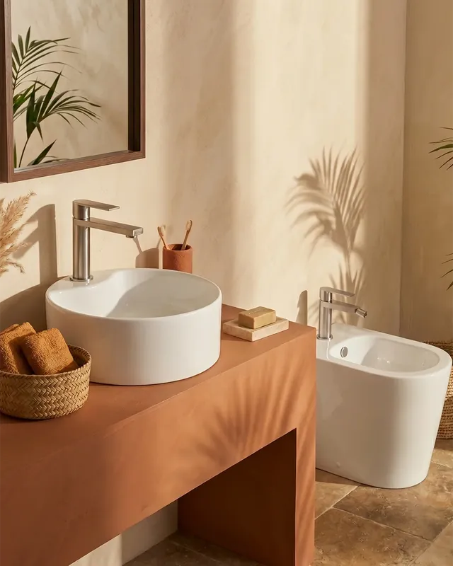 Non Perdere Coppia Miscelatori Lavabo Bidet Acciaio Inox AISI 316 Satinati